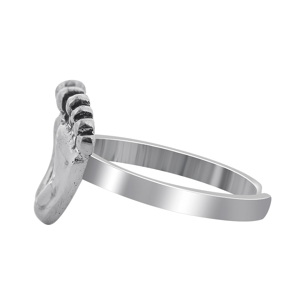 925 Sterling Silver Two Feet Toe Ring - Gem Avenue