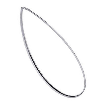 Italian 925 Sterling Silver Omega Chain Necklace - Gem Avenue