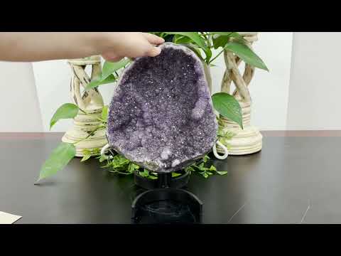 Double Sided Amethyst Geode On A Stand  - Gem Avenue Store 