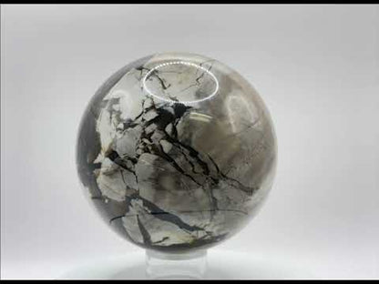 Volcanic Agate Sphere 4" Diameter (UV Reactive)- RBL334