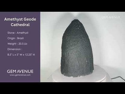 Natural Amethyst Geode Cathedral from Brazil Deep Purple Crystal for Healing, Meditation & Home Decor - RGD854