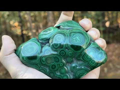 Natural Malachite Self-Standing Freeform – Polished Green Crystal Healing Stone Rock for Meditation, Energy Work & Home Décor Display - RPS395