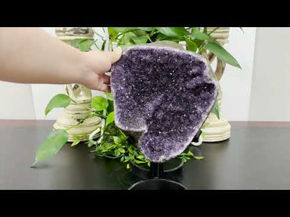 Double Sided Amethyst Geode On A Stand 12.5" - RGD793
