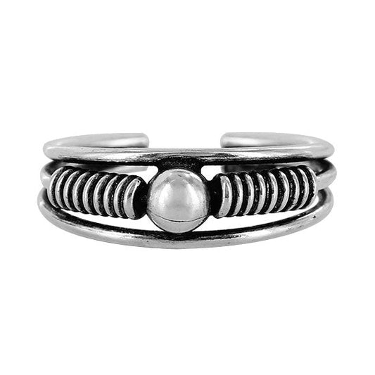 925 Sterling Silver Round Ball Toe Ring - Gem Avenue
