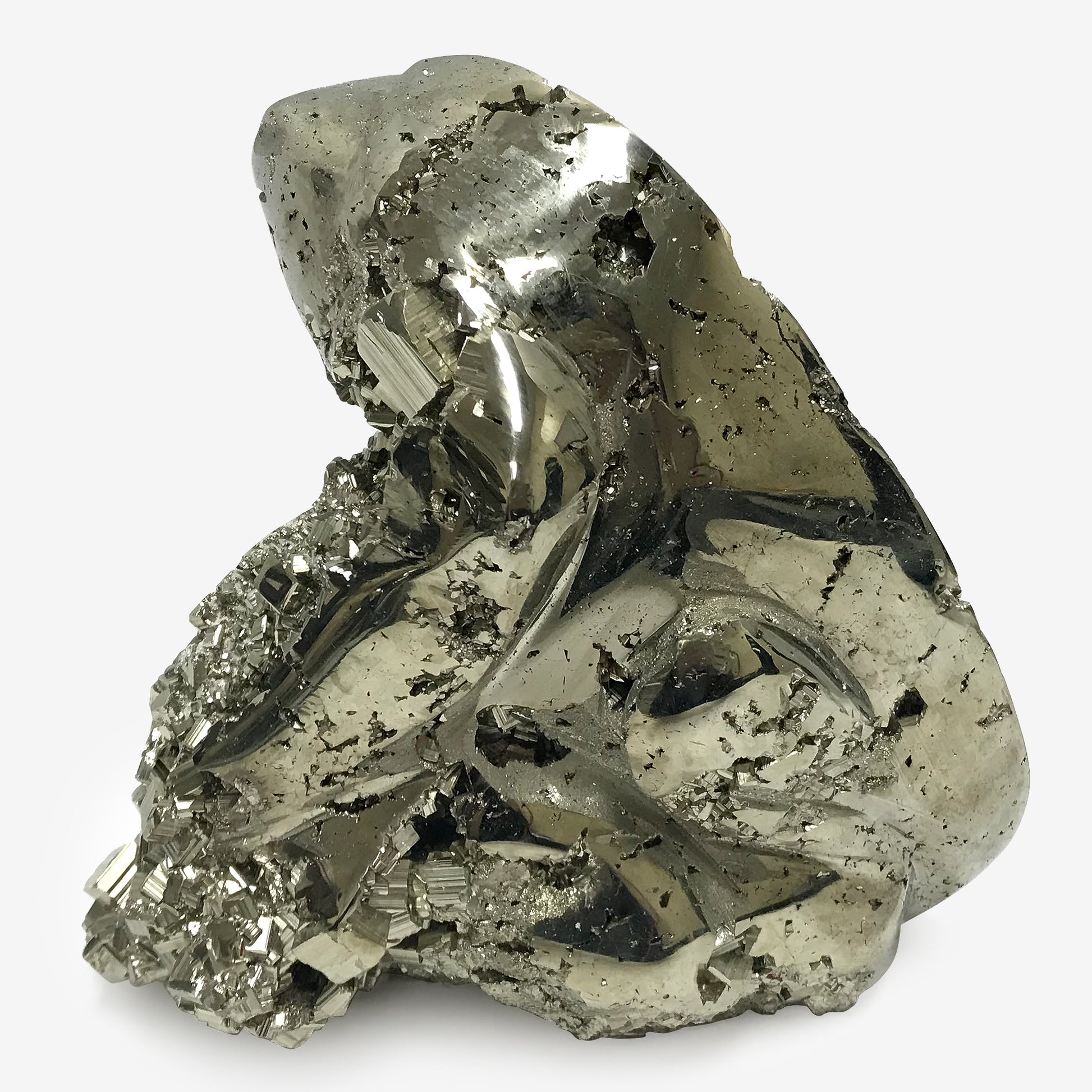 Hand Carved Natural Pyrite Iguana Crystal Gemstone Figurine Animal Sculpture Home Decor - Gem Avenue