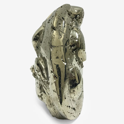 Hand Carved Natural Pyrite Iguana Crystal Gemstone Figurine Animal Sculpture Home Decor - Gem Avenue