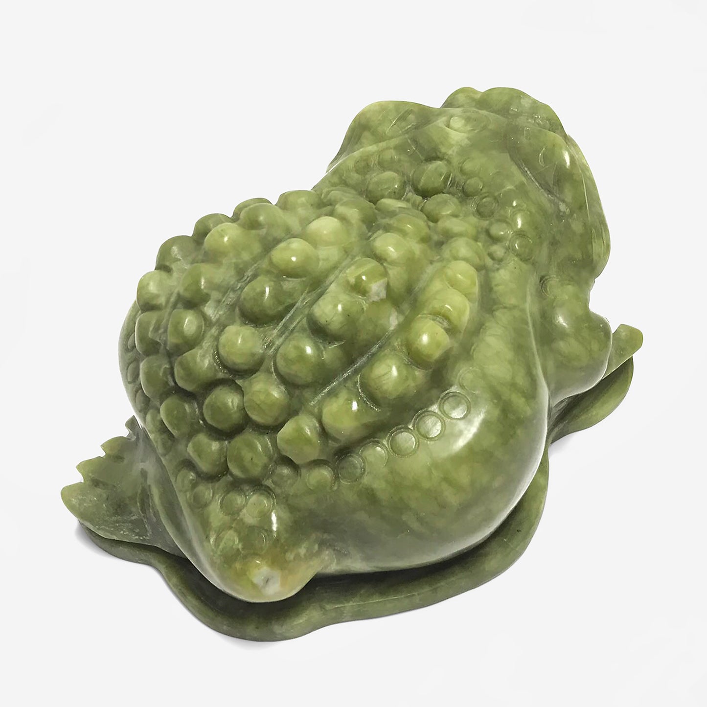 Hand Carved Frog Natural Nephrite Jade Crystal Gemstone Figurine Animal Sculpture Home Decor - Gem Avenue