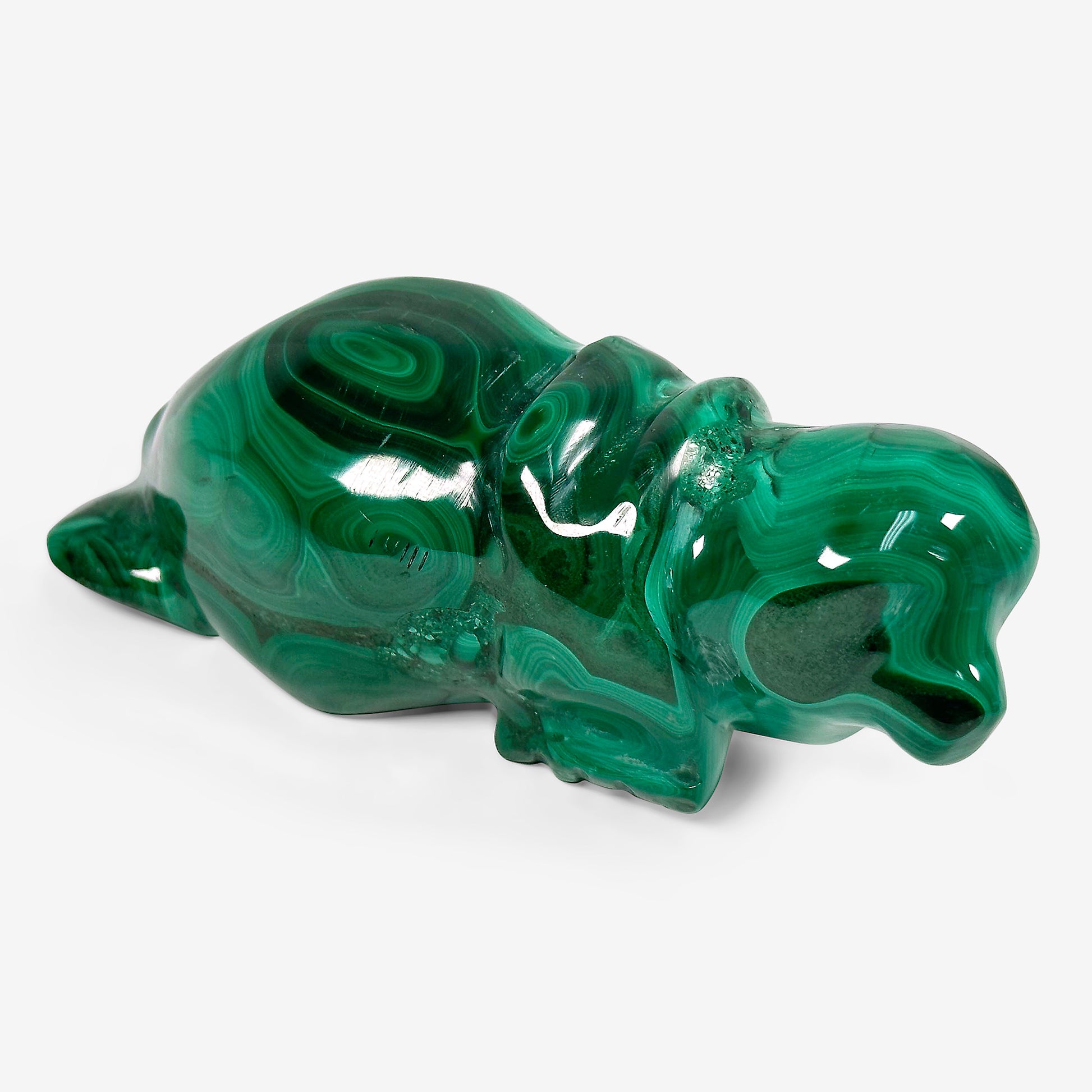 Hand-Carved Malachite Seal Gemstone Animal Carving -Gem Avenue