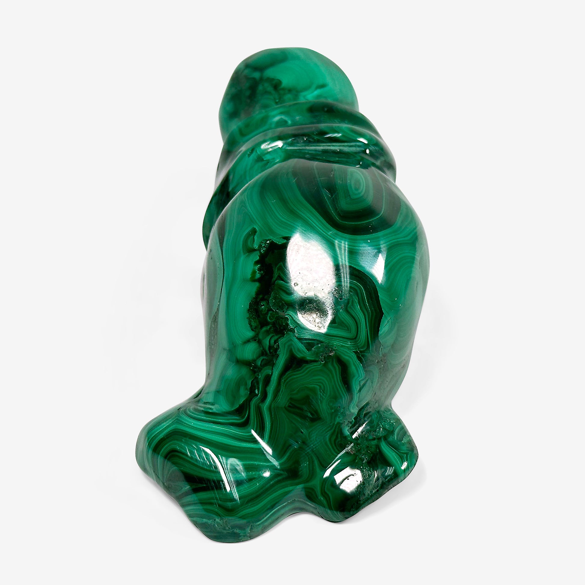 Hand-Carved Malachite Seal Gemstone Animal Carving -Gem Avenue