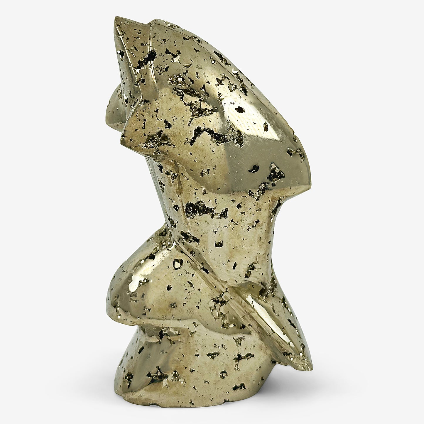 Hand-Carved Pyrite Dolphin Gemstone Animal Carving - Gem Avenue