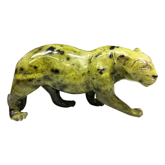 Serpentine Leopard Fgurine - Gem Avenue