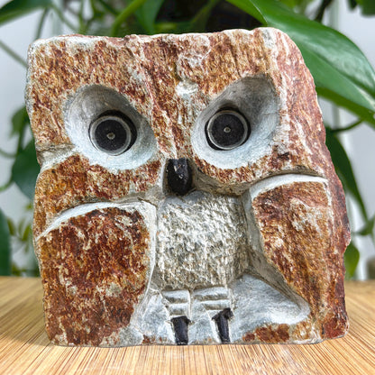 Serpentine Owl Figurine  Gem Avenue