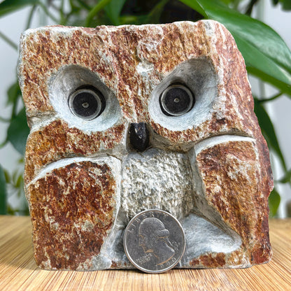 Serpentine Owl Figurine  - Gem Avenue