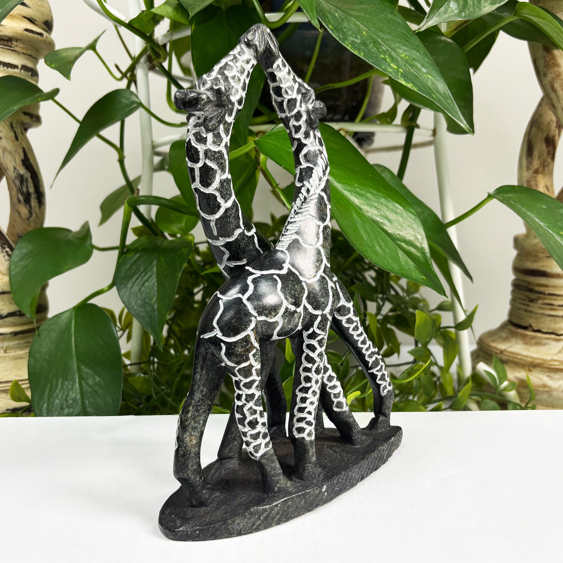 Serpentine Giraffe Figurine - Gem Avenue