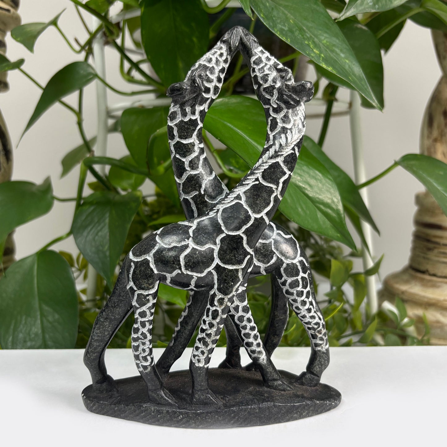 Serpentine Giraffe Figurine - Gem Avenue