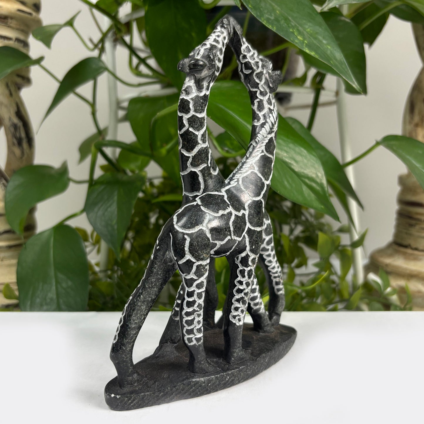 Serpentine Giraffe Figurine - Gem Avenue