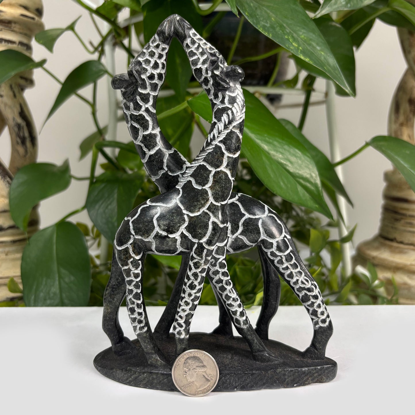 Serpentine Giraffe Figurine - Gem Avenue