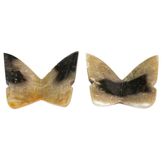 Petrified Wood Butterfly Insect Figurine - Gem Avenue