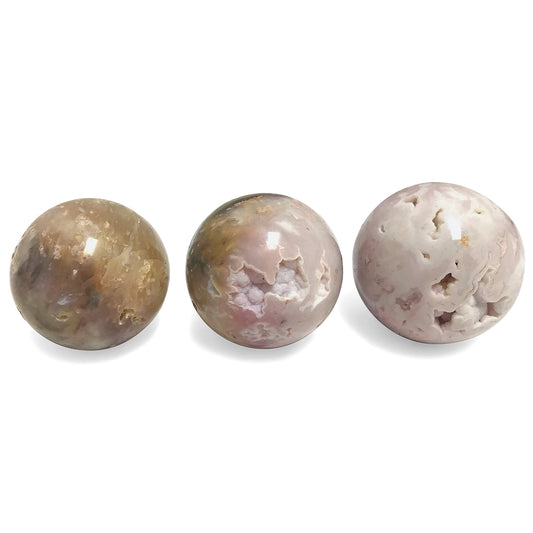 Polished Pink Dendritic Agate Crystal Sphere Decor Ball - Gem Avenue