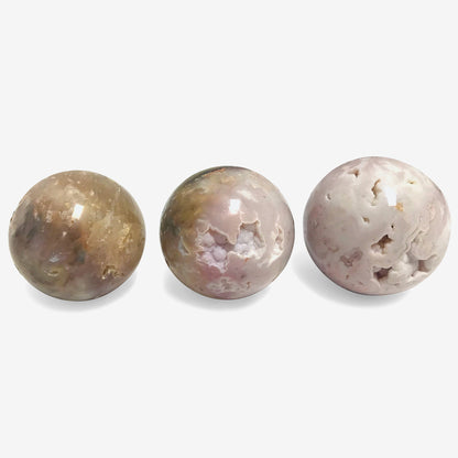 Polished Pink Dendritic Agate Crystal Sphere Decor Ball - Gem Avenue