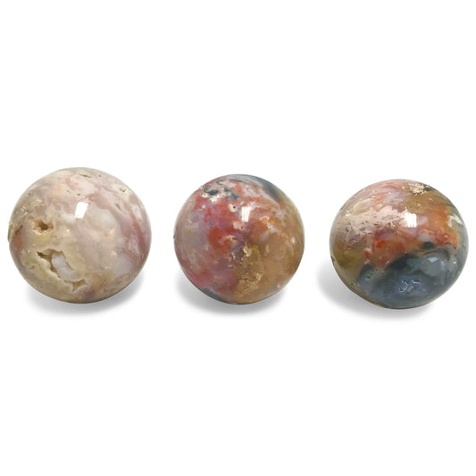 Pink Dendritic Agate Crystal Sphere – 2.5" Polished Gemstone Ball for Home Decor, Desk Display, Stress Relief, Focus, Calming – Natural Pink Stone Orb Decoration - RBL229