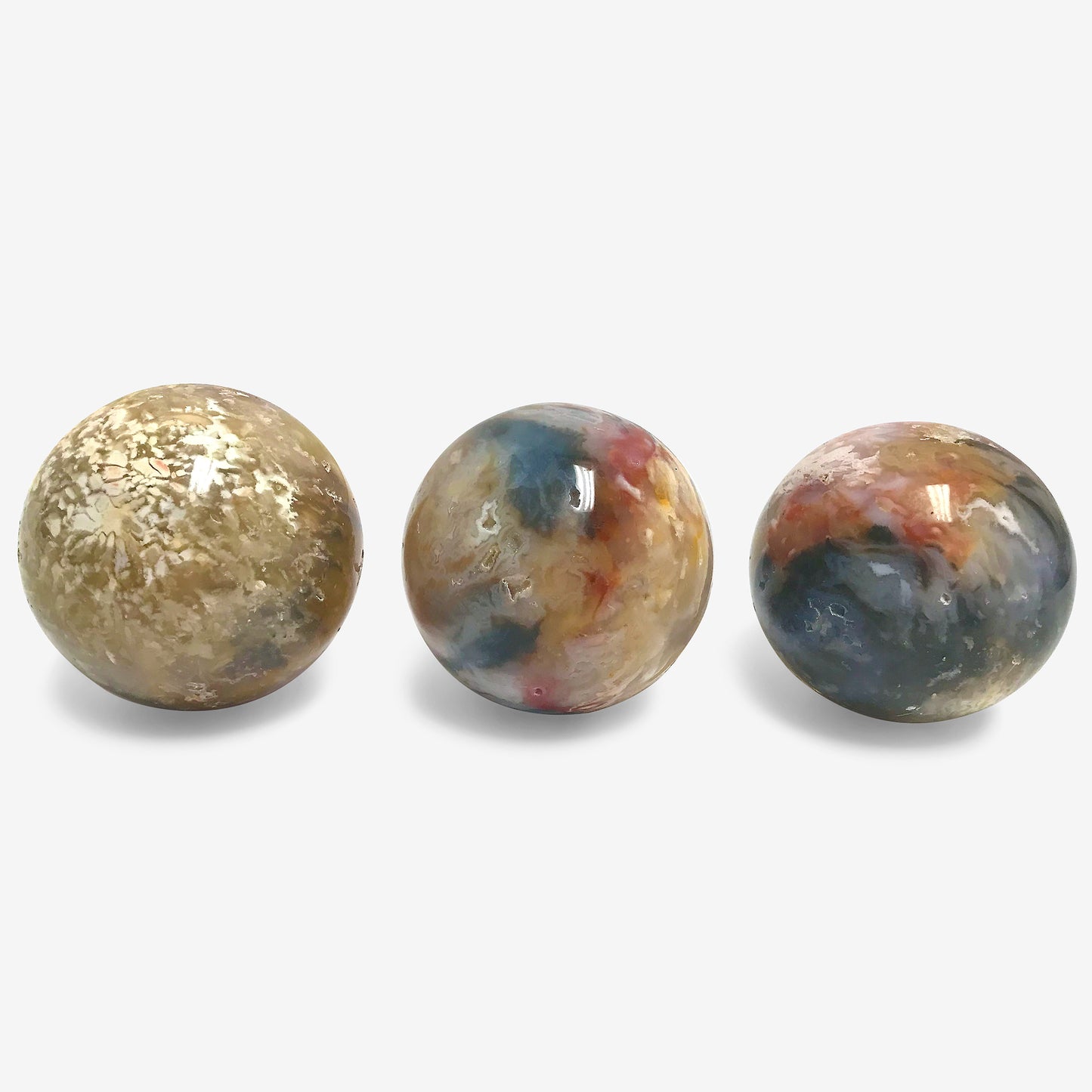 Polished Pink Dendritic Agate Crystal Sphere Decor Ball - Gem Avenue