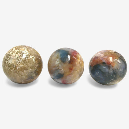 Polished Pink Dendritic Agate Crystal Sphere Decor Ball - Gem Avenue