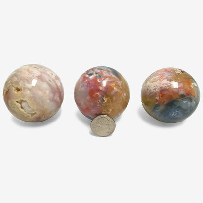Polished Pink Dendritic Agate Crystal Sphere Decor Ball - Gem Avenue