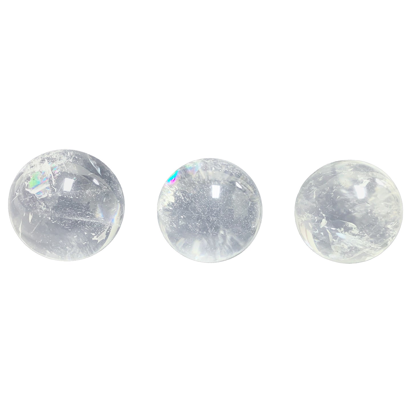 Polished Clear Quartz Crystal 1.25" Sphere Decor Ball - RBL232