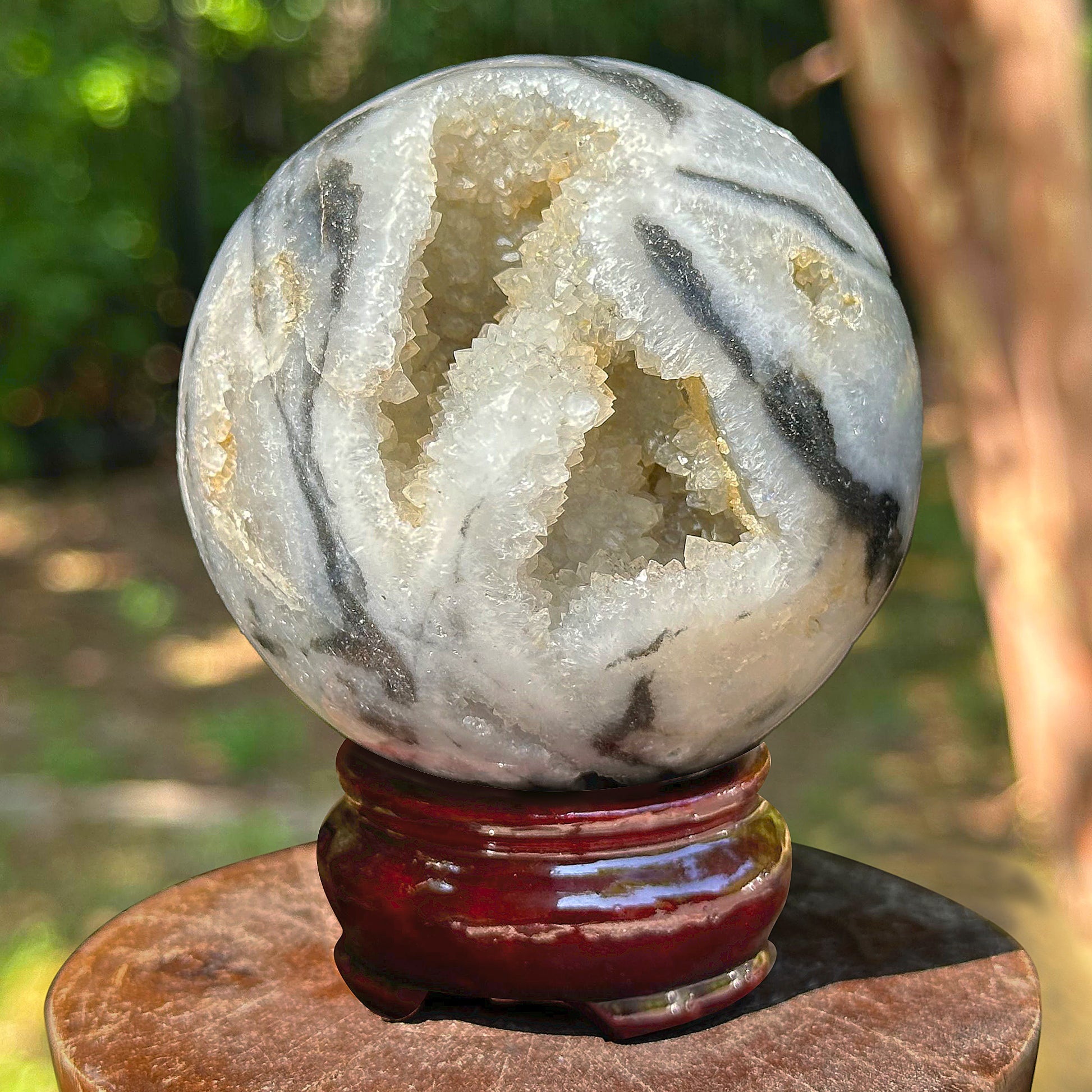 Polished Sphalerite Crystal Gemstone Sphere Decor Ball - Gem Avenue