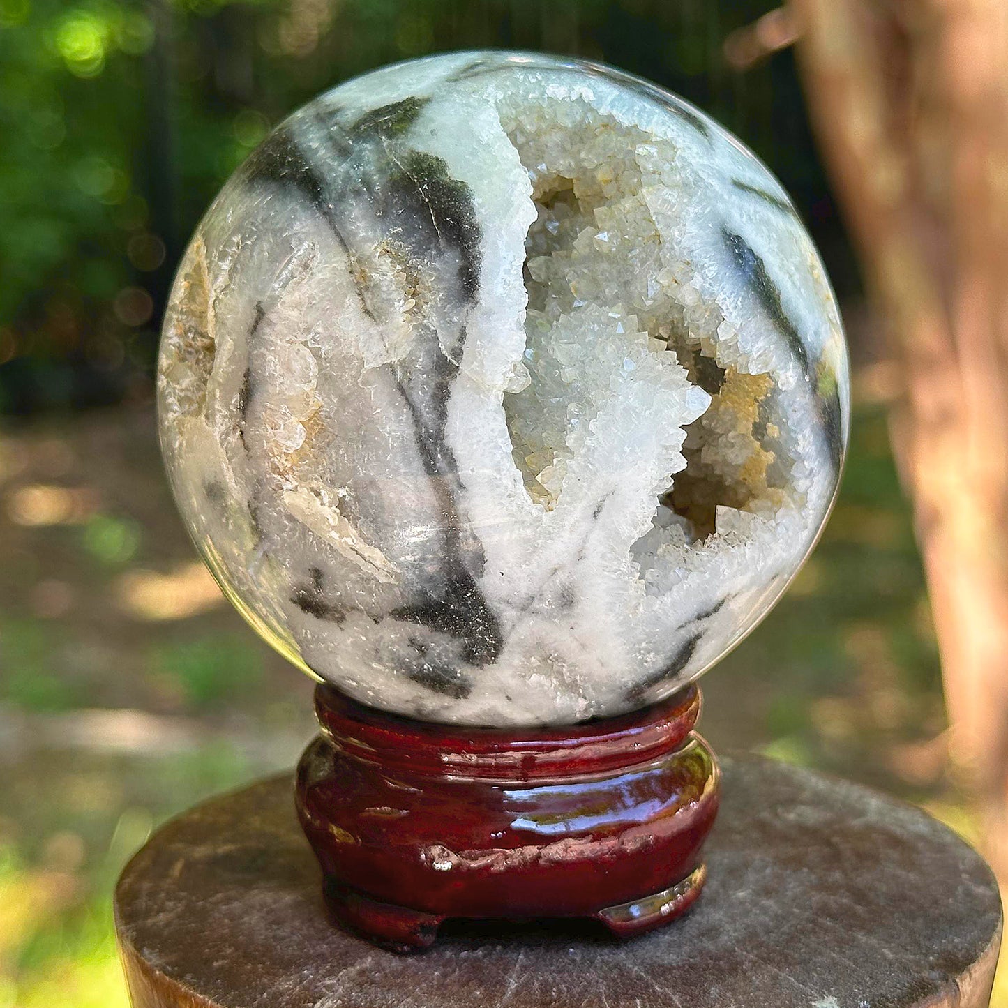 Polished Sphalerite Crystal Gemstone Sphere Decor Ball - Gem Avenue
