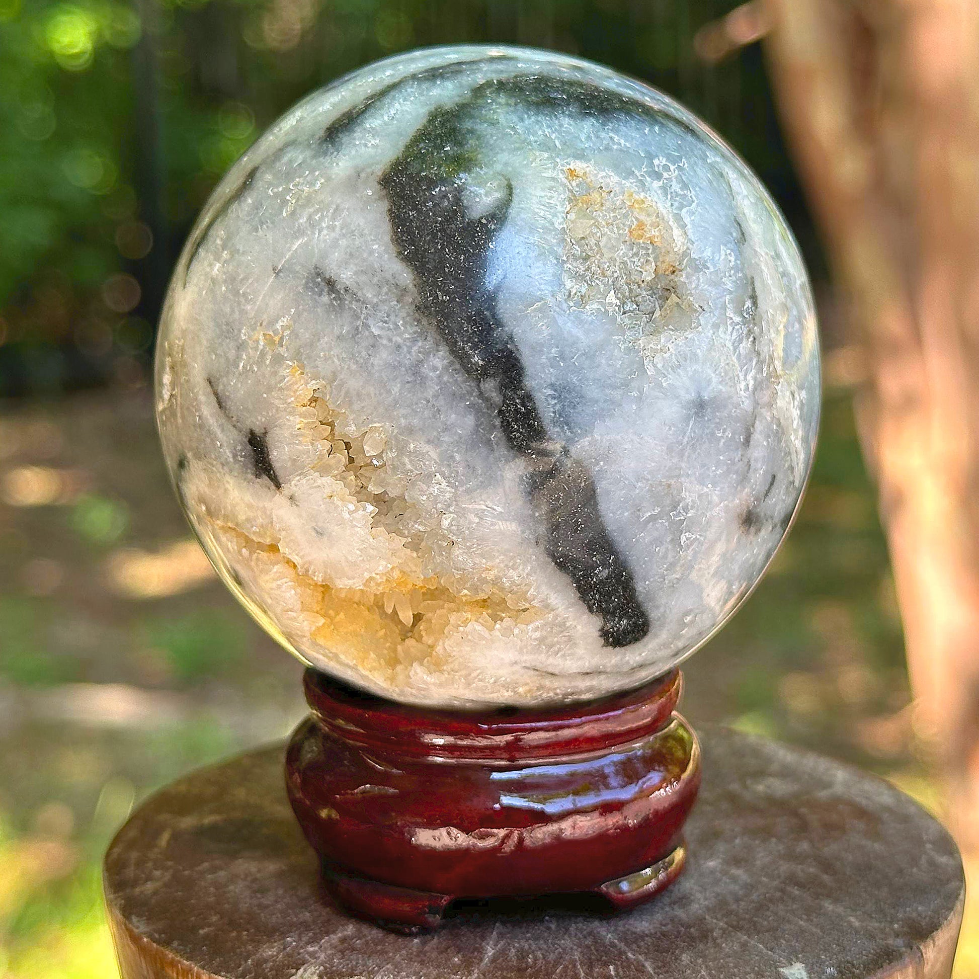 Polished Sphalerite Crystal Gemstone Sphere Decor Ball - Gem Avenue
