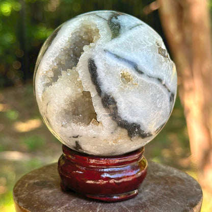 Polished Sphalerite Crystal Gemstone Sphere Decor Ball - Gem Avenue