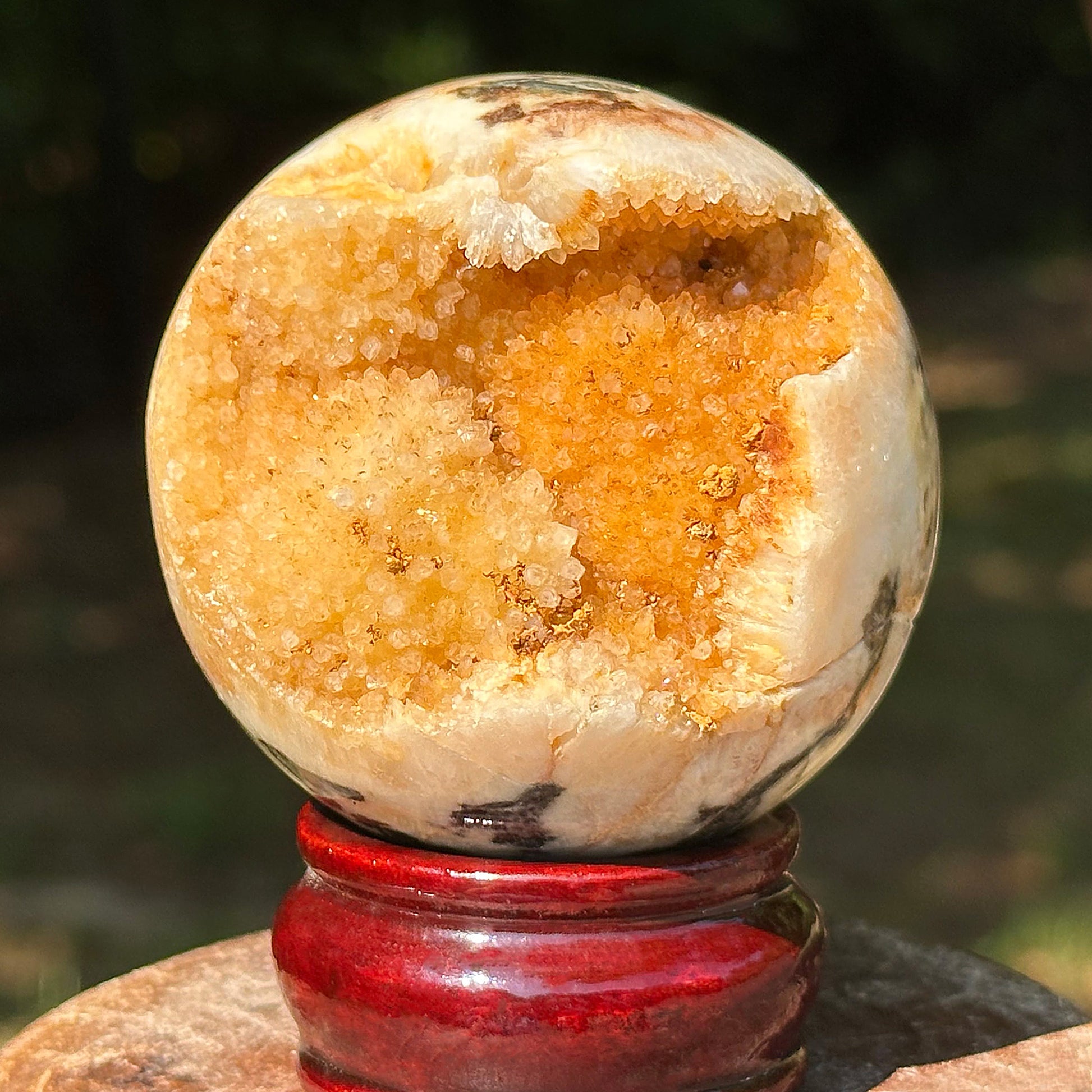 Polished Sphalerite Crystal Gemstone Sphere Decor Ball - Gem Avenue
