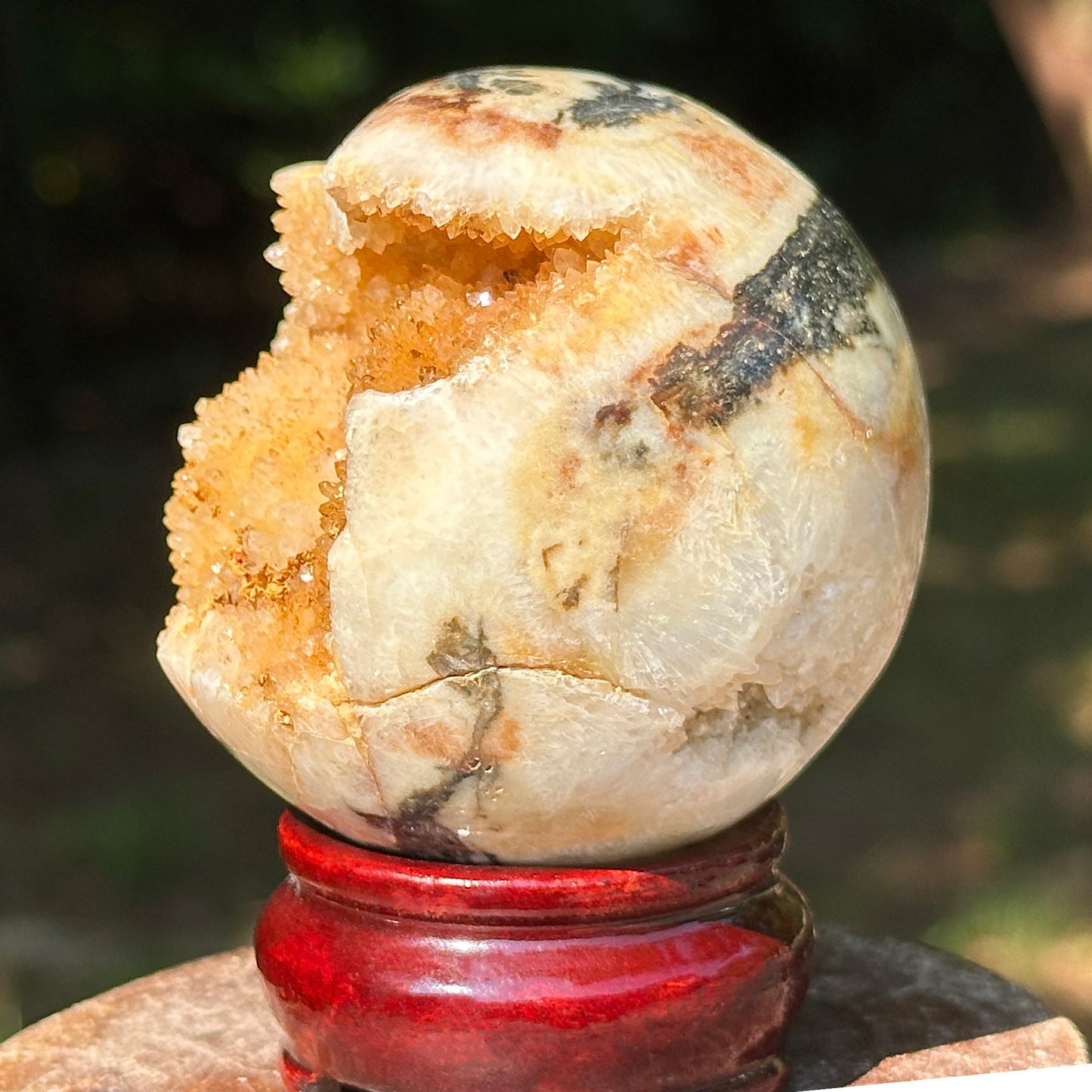Polished Sphalerite Crystal Gemstone Sphere Decor Ball - Gem Avenue