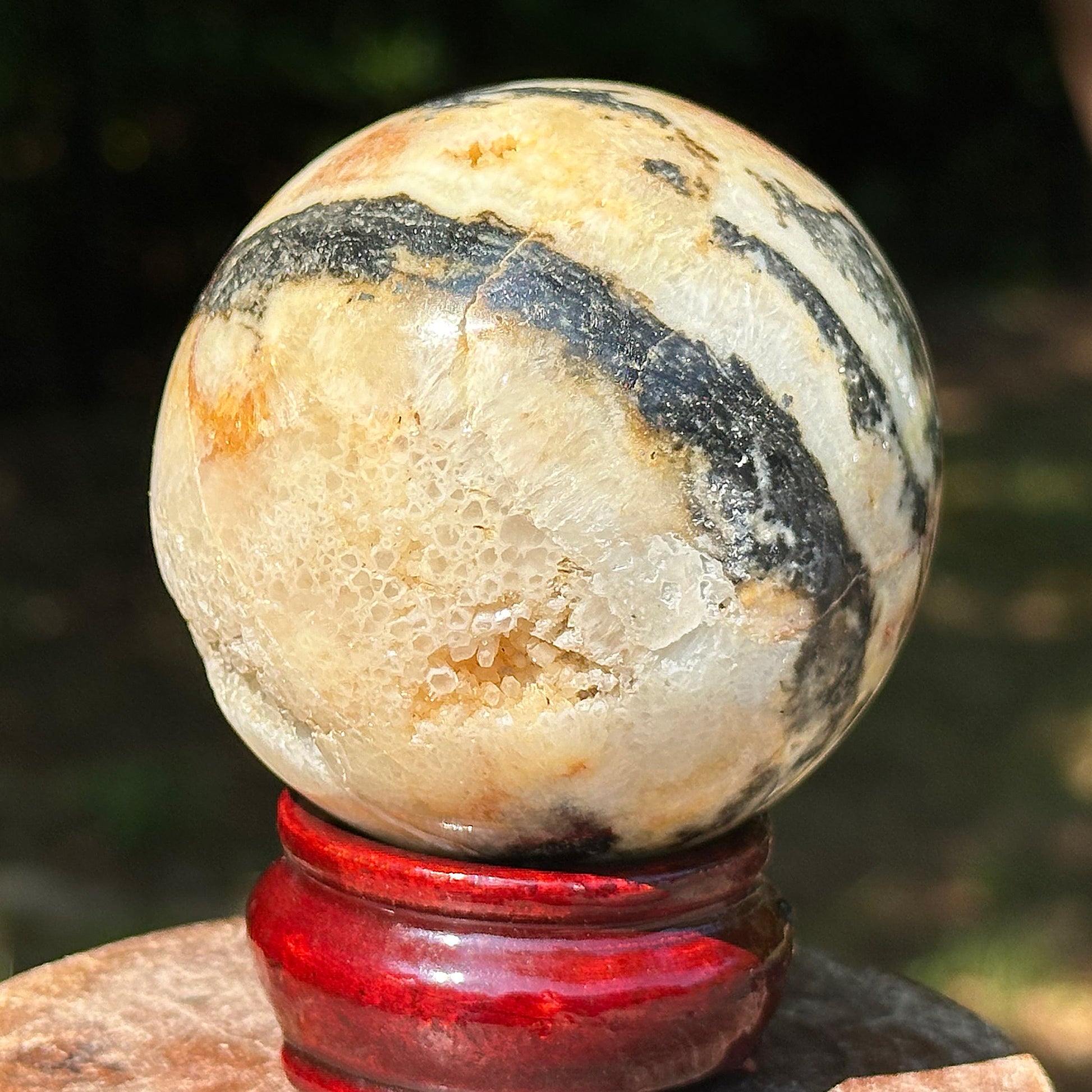 Polished Sphalerite Crystal Gemstone Sphere Decor Ball - Gem Avenue
