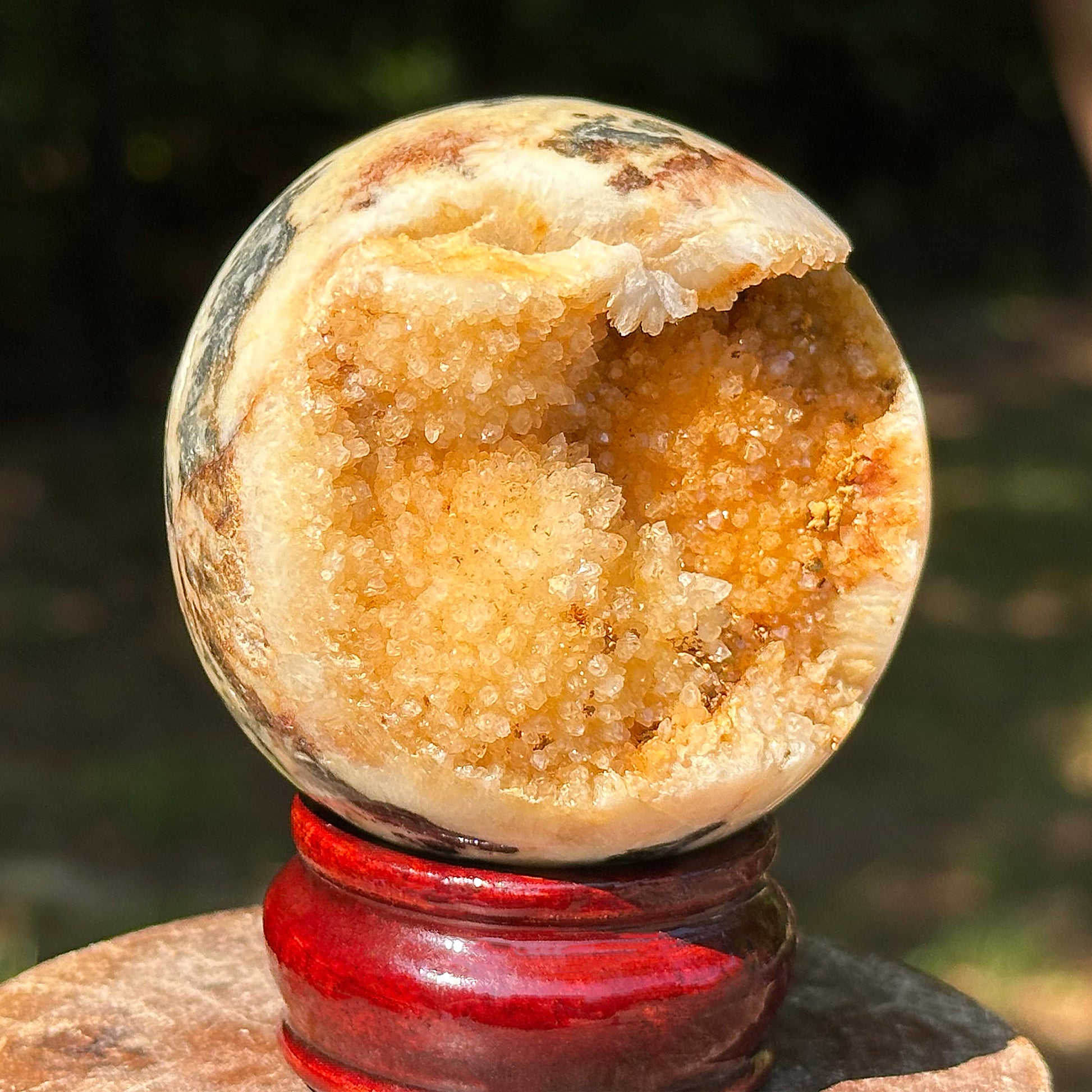 Polished Sphalerite Crystal Gemstone Sphere Decor Ball - Gem Avenue