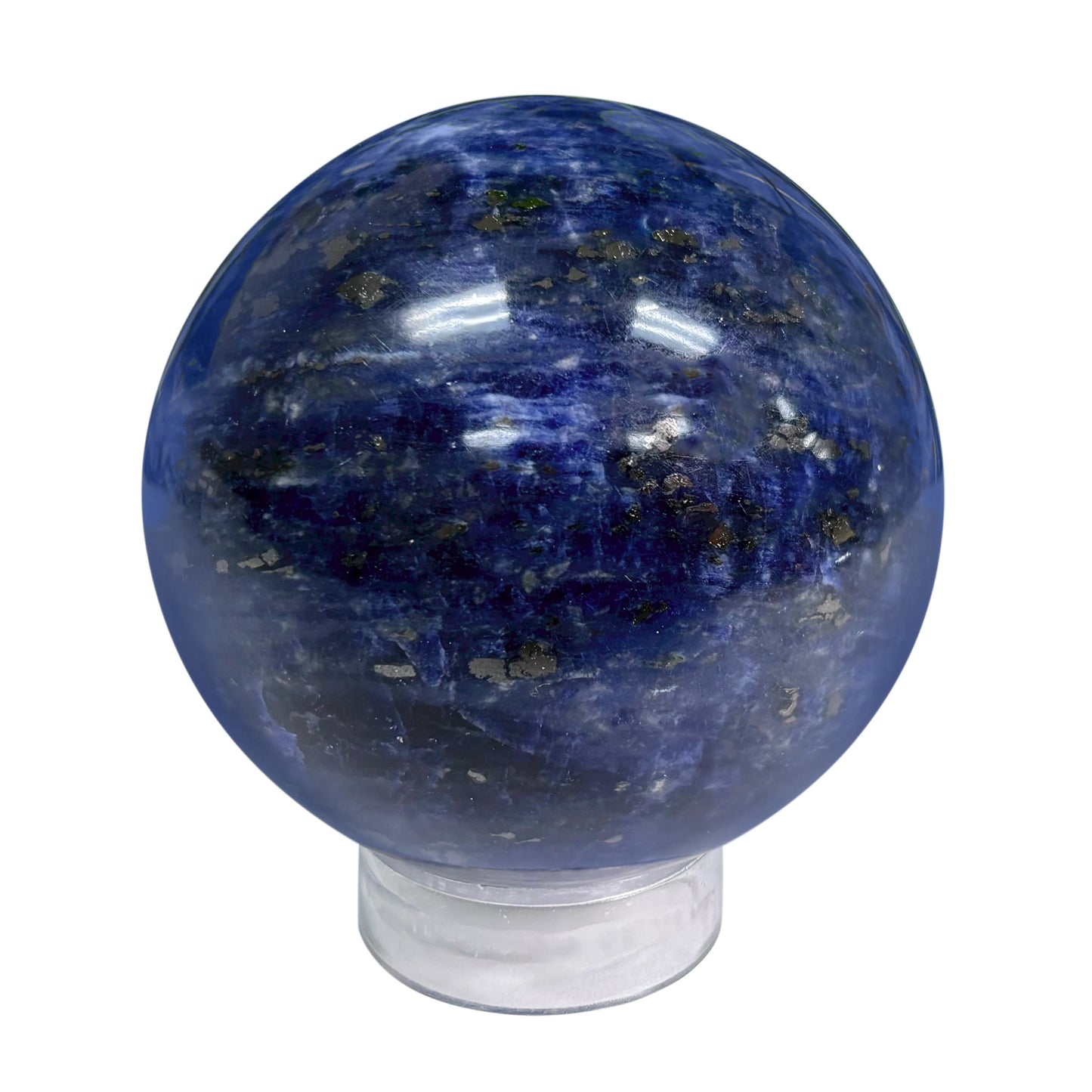 Polished Sodalite Crystal Gemstone Sphere Decor Ball - Gem Avenue