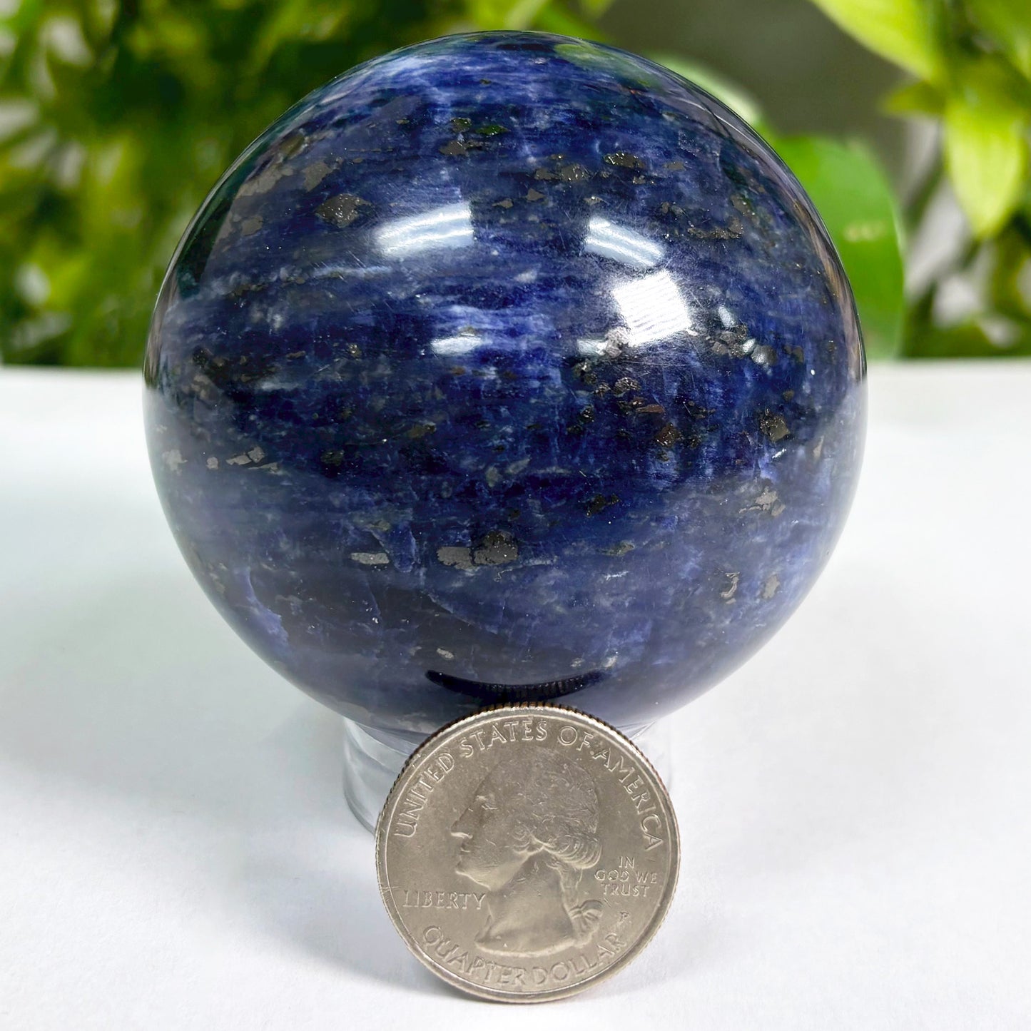 Polished Sodalite Crystal Gemstone Sphere Decor Ball - Gem Avenue