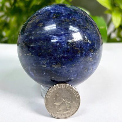 Polished Sodalite Crystal Gemstone Sphere Decor Ball - Gem Avenue