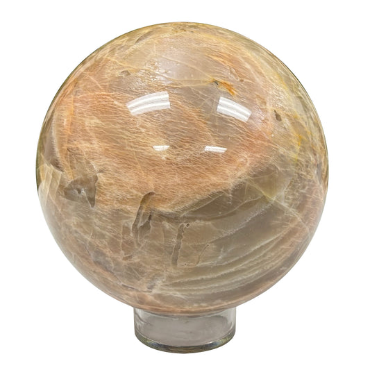 Polished Moonstone Crystal Gemstone Sphere Decor Ball - Gem Avenue