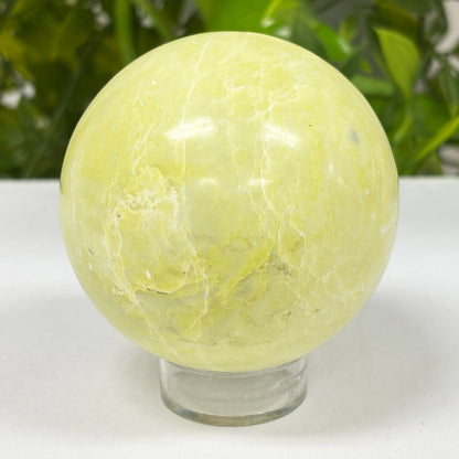 Polished Serpentine Crystal Gemstone Sphere Decor Ball - Gem Avenue