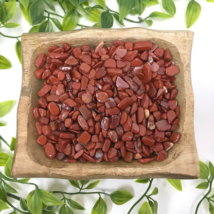 Natural Red Jasper Tumbled Chips - Gem Avenue