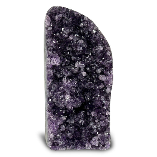 Natural Deep Purple Amethyst Cut Base Crystal Geode Specimen - Gem Avenue