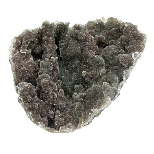 Natural Black Amethyst Gemstone Crystal Geode Specimen - Gem Avenue