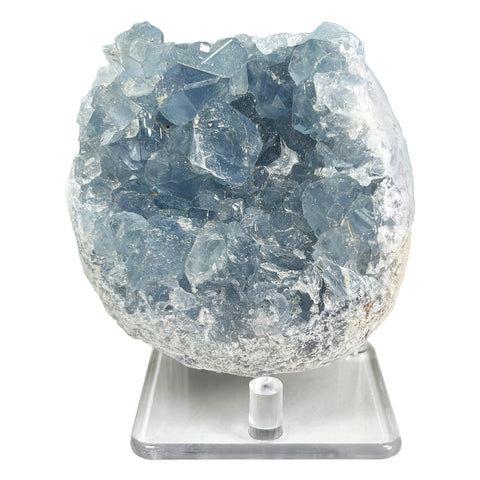 Natural Celestite Gemstone Crystal Geode Specimen - RGD741