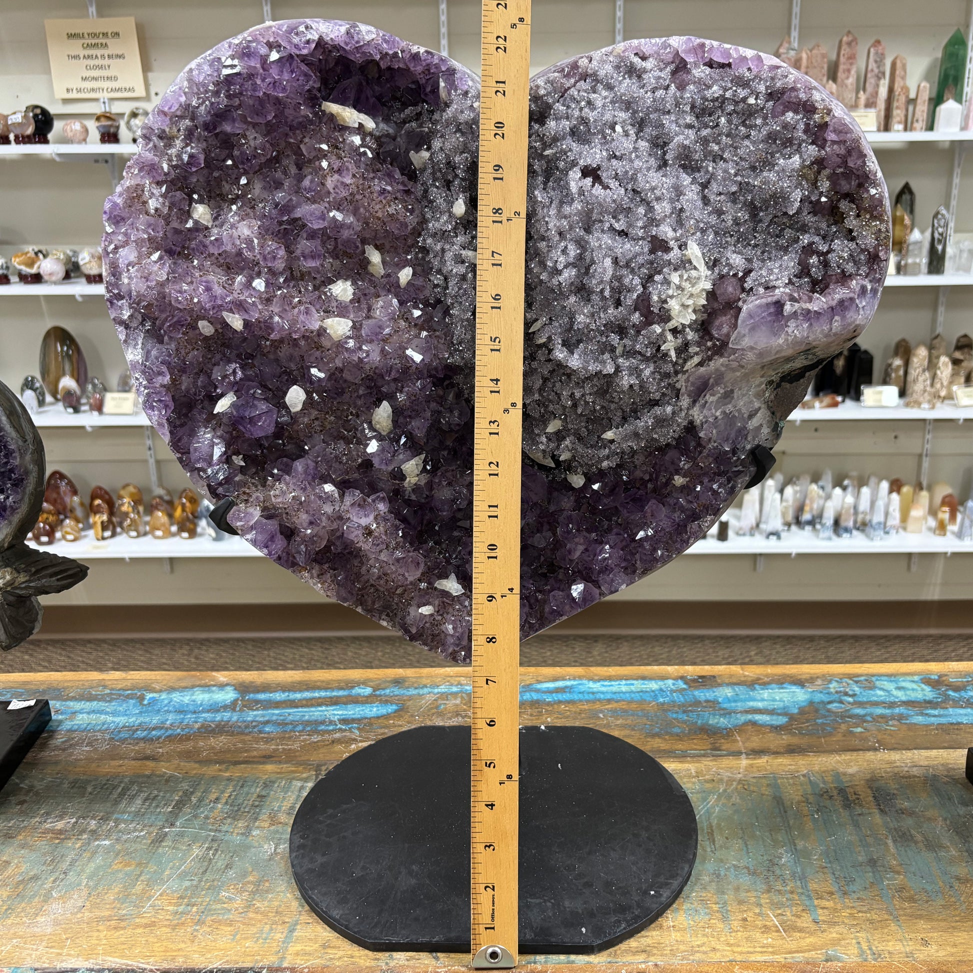 Amethyst Heart Shaped Gemstone Crystal Geode - Gem Avenue
