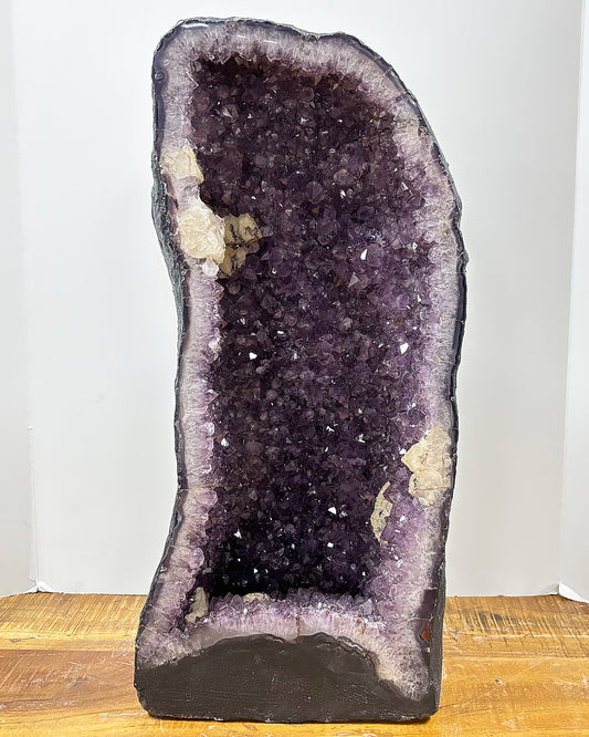 Purple Amethyst Gemstone Crystal Geode - Gem Avenue