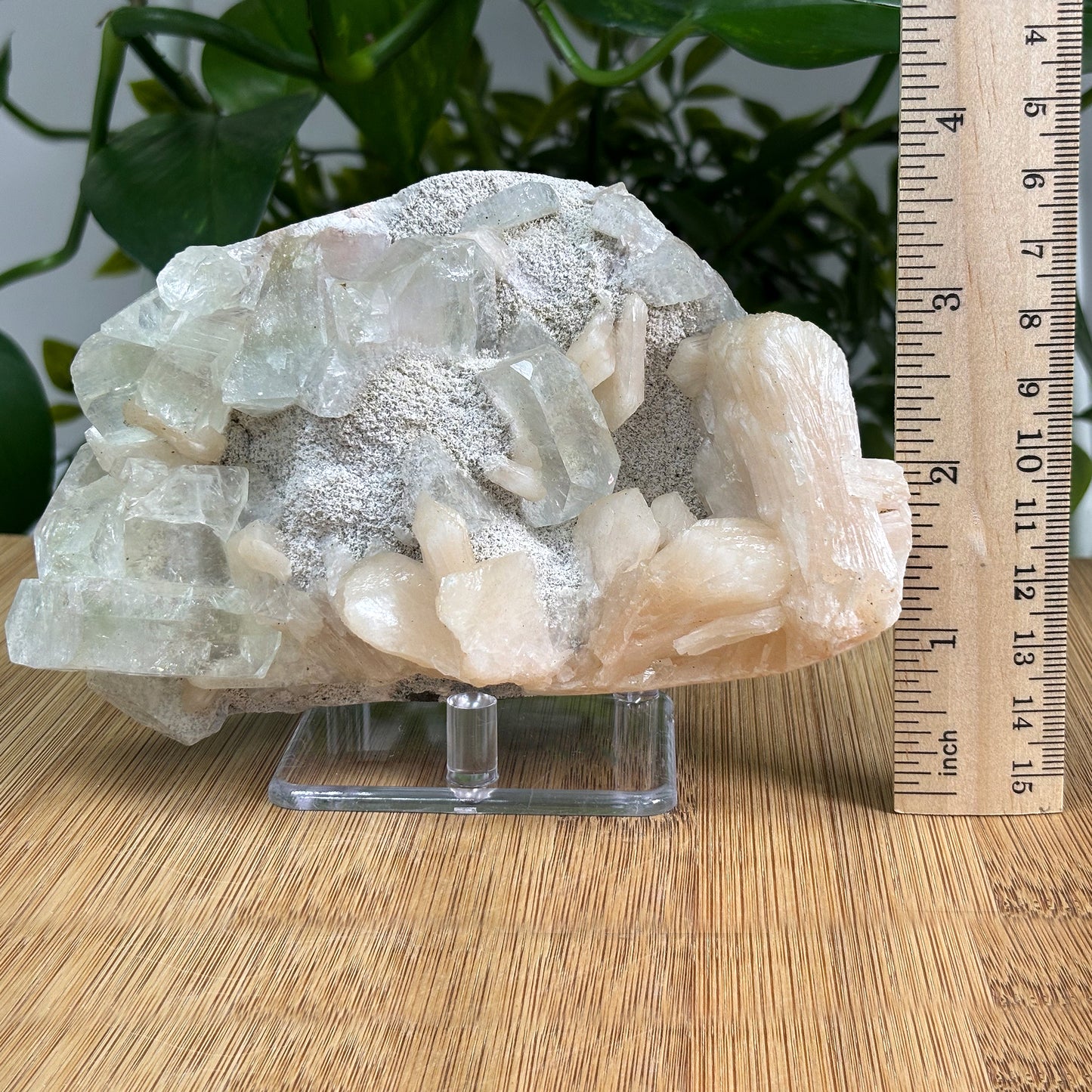 Green Apophyllite Stilbite Gemstone Mineral Specimen - Gem Avenue