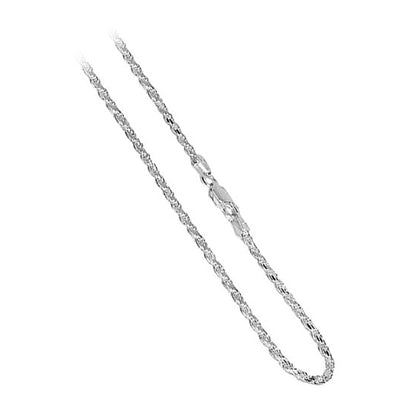 Italian 925 Sterling Silver Rope Chain Necklace - Gem Avenue